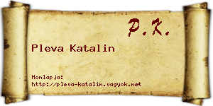 Pleva Katalin névjegykártya