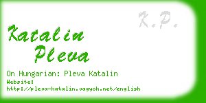 katalin pleva business card